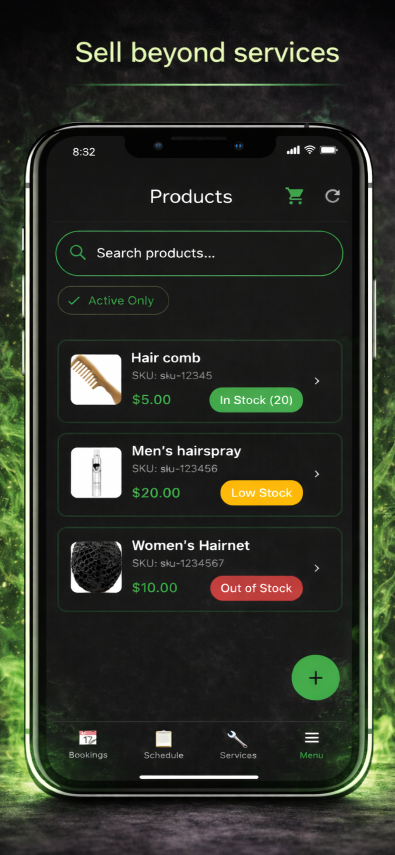Product inventory management - Sell retail from the chair